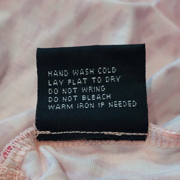 Belldini Pink Print Sleeveless Peplum Blouse Women's Size PXS - Picture 10 of 11